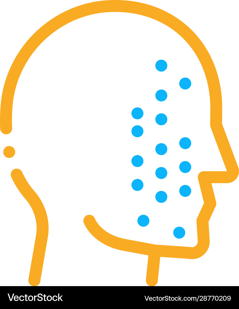 Face part scan icon outline Face part scan icon outline vector image