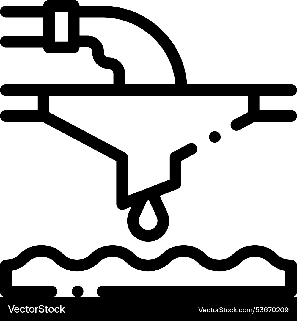 Filtering icon thin linear style design isolated Filtering icon thin linear style design isolated vector image