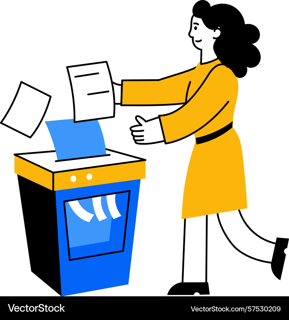 Flat style showing a character using Vector Image