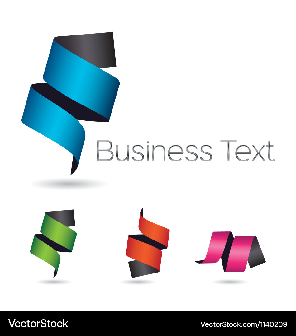 Flowing Ribbon Scroll Icon vector image