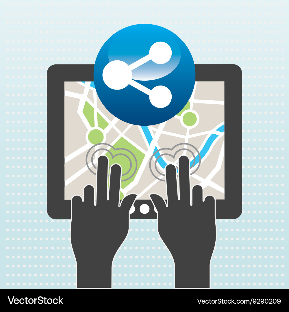 Global positioning system design vector image