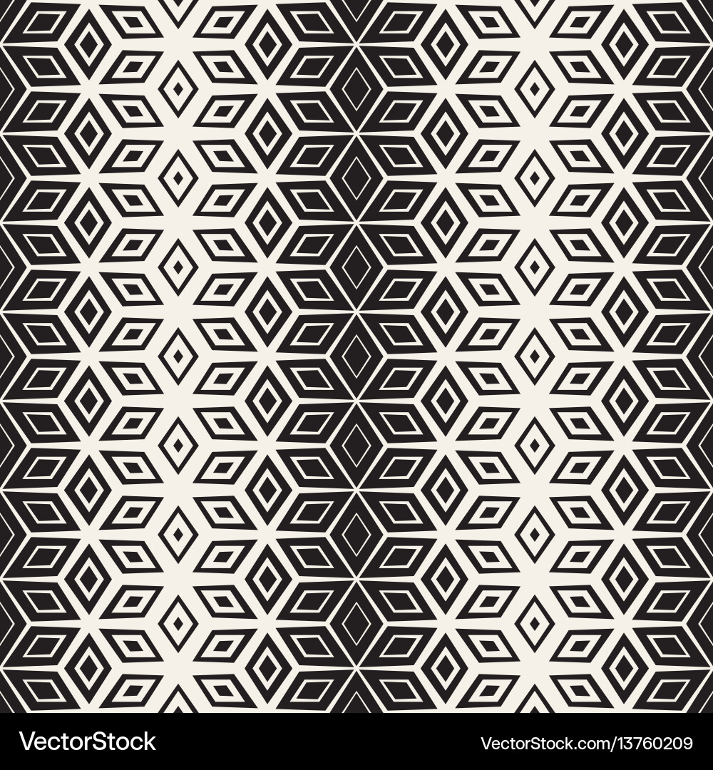 Monochrome Line Lattice Pattern Vector Image