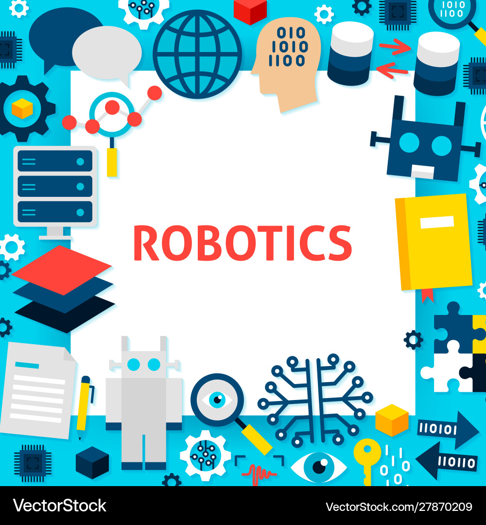 Robotics Concept Template vector image