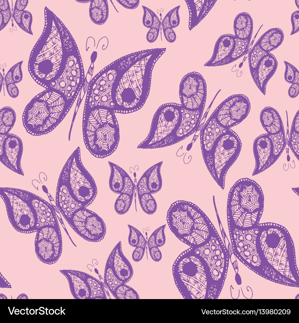 Seamless abstract pattern background with flying Seamless abstract pattern background with flying vector image