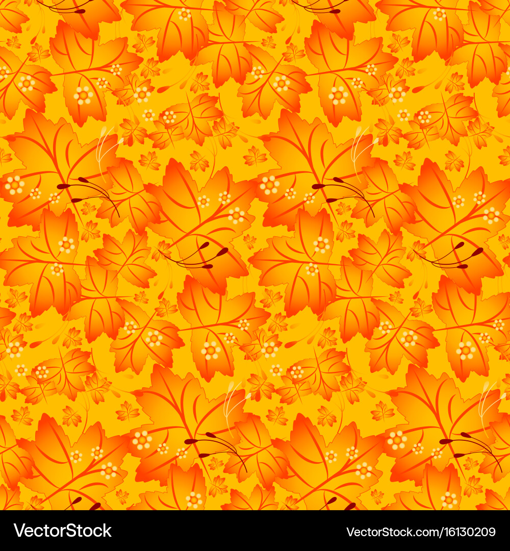 Seamless autumn pattern with maple leaves Vector Image