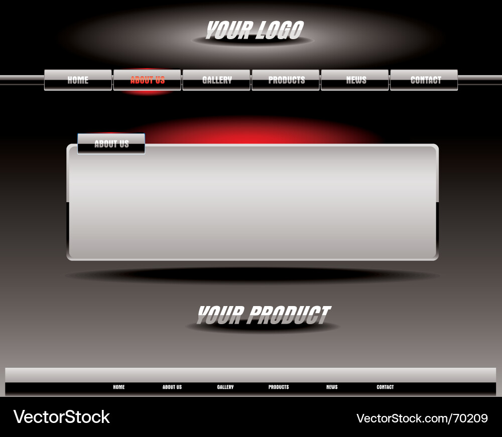 Website Header Template vector image