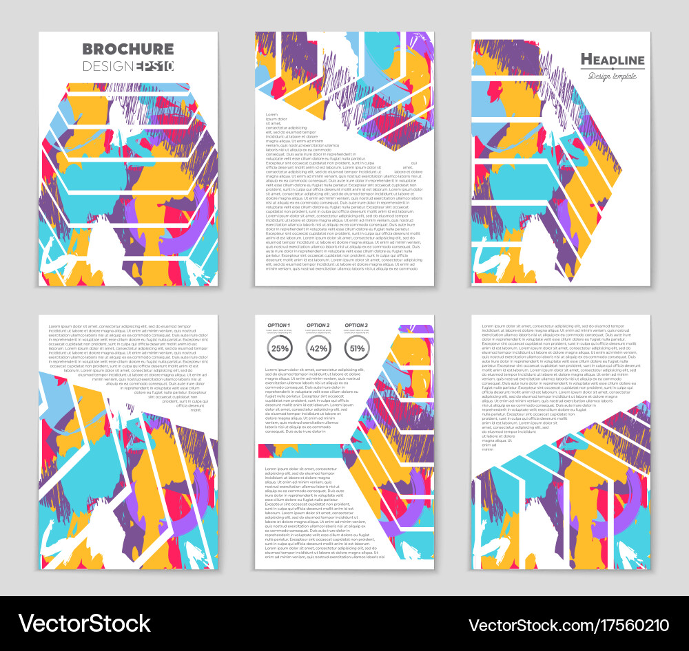 Abstract layout background set for art Vector Image