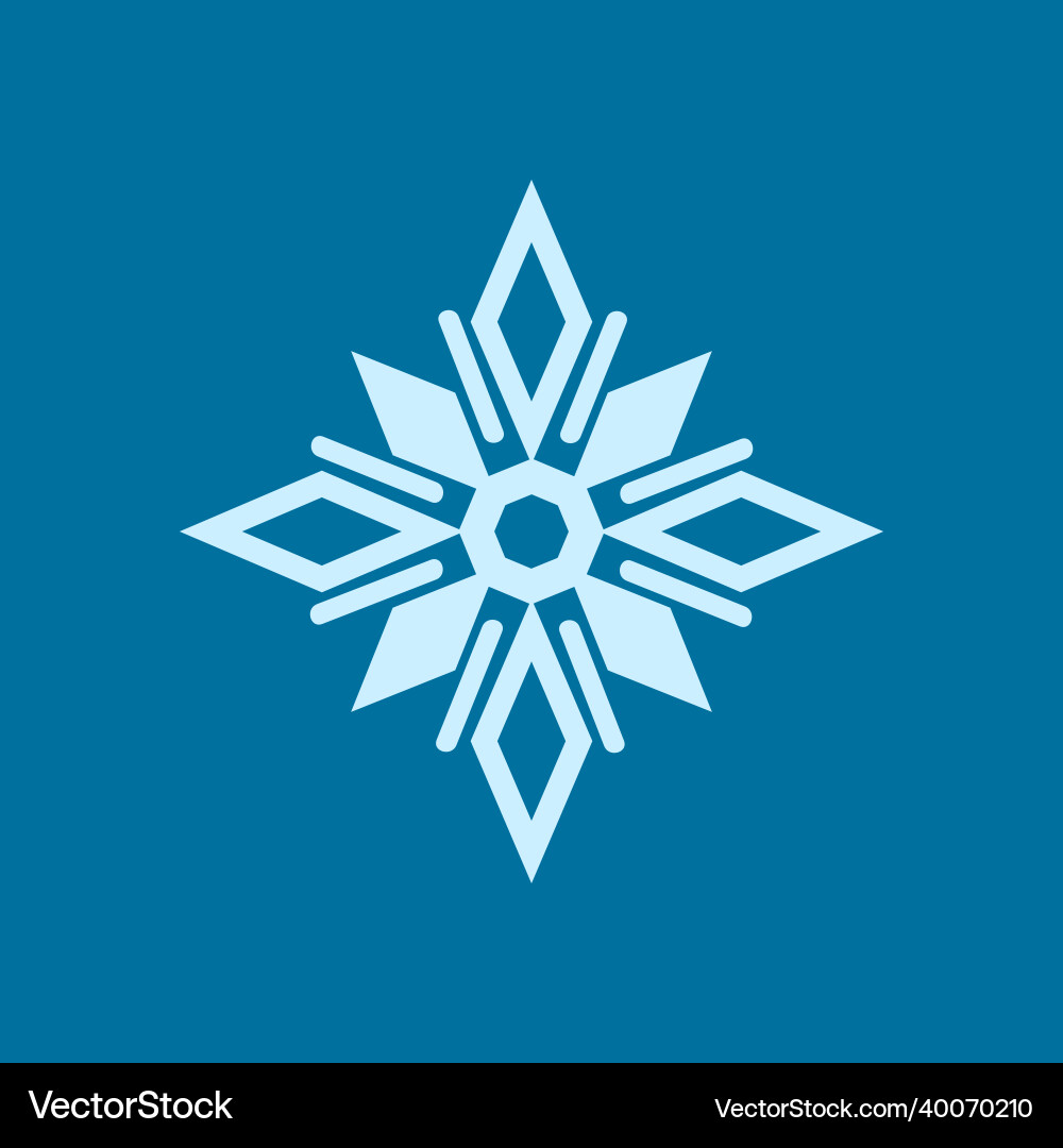 Abstract snowflake white single object design Abstract snowflake white single object design vector image