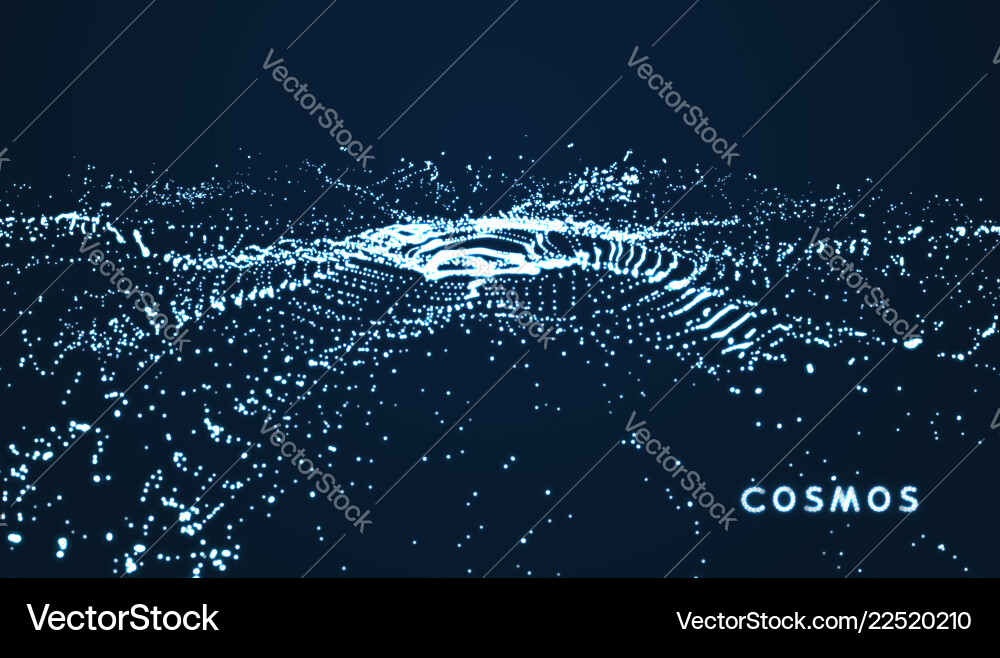 Array with dynamic particles 3d technology style Array with dynamic particles 3d technology style vector image