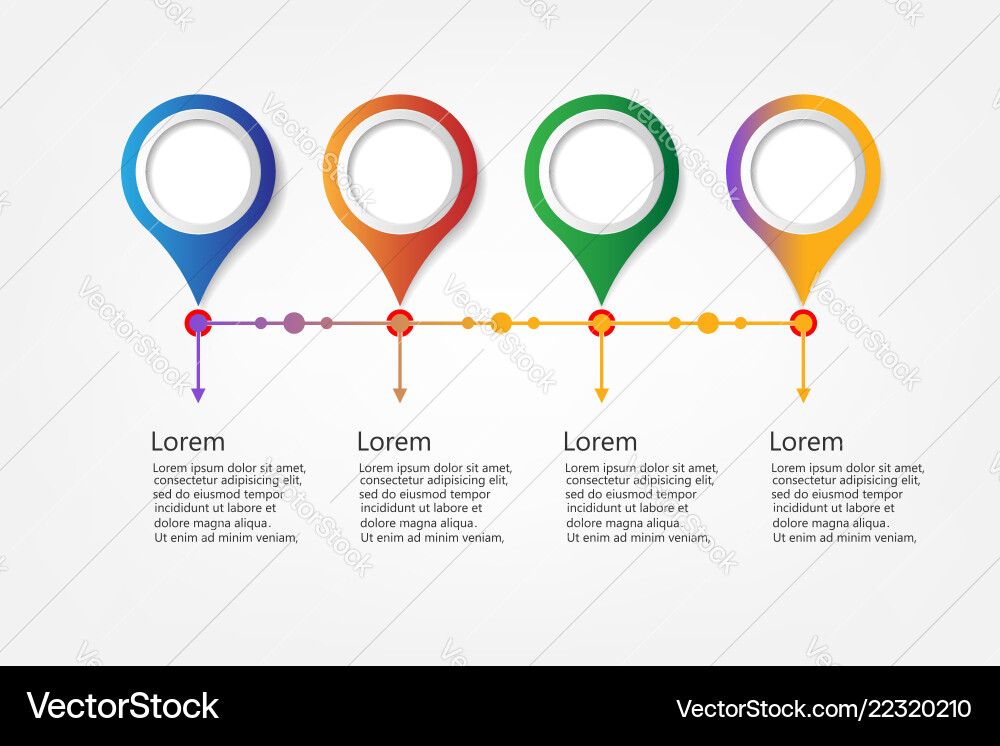 Business data visualization process chart Business data visualization process chart vector image