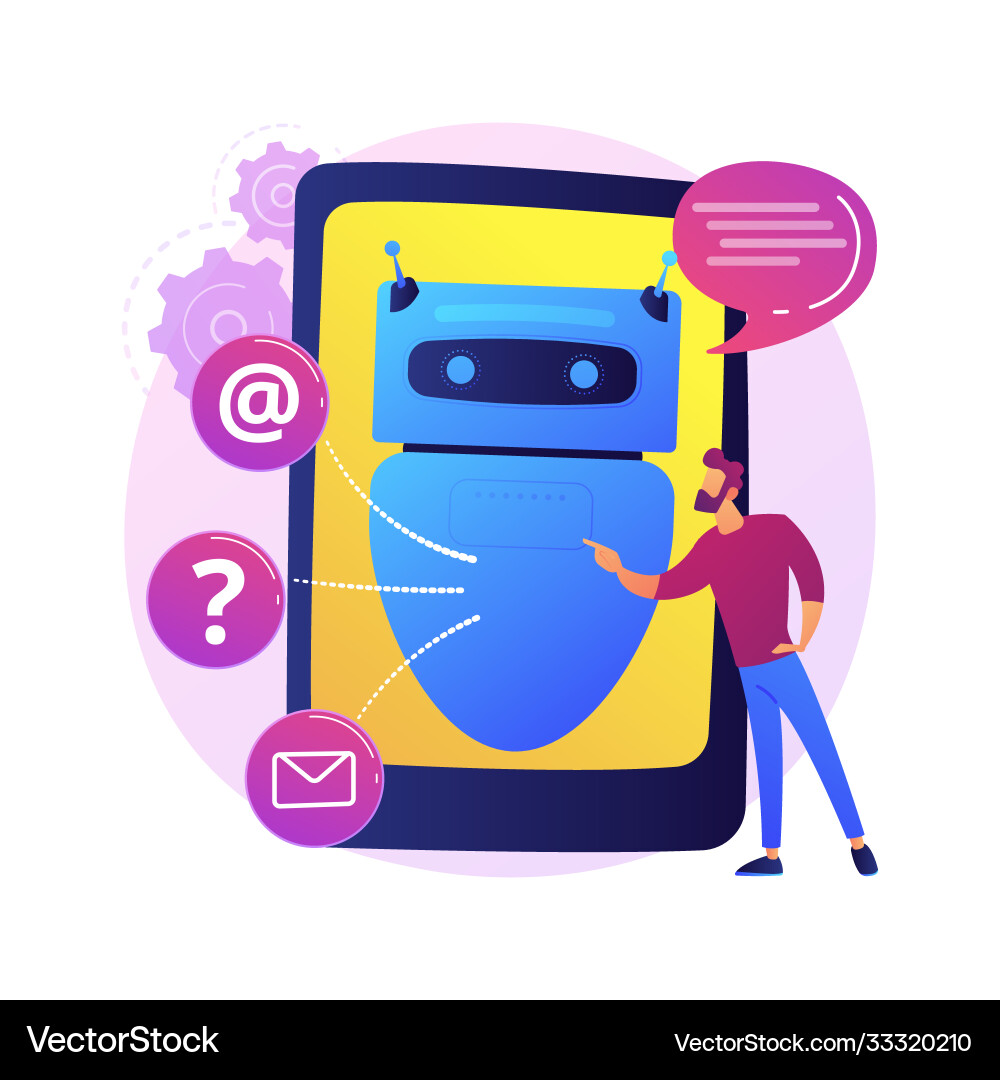 Chatbot artificial intelligence abstract concept Chatbot artificial intelligence abstract concept vector image