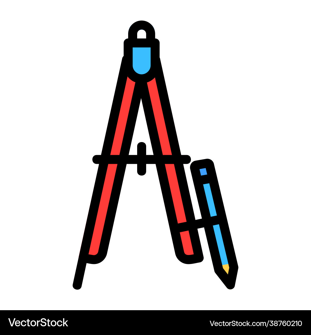 Compass icon in filled line style for any projects Compass icon in filled line style for any projects vector image