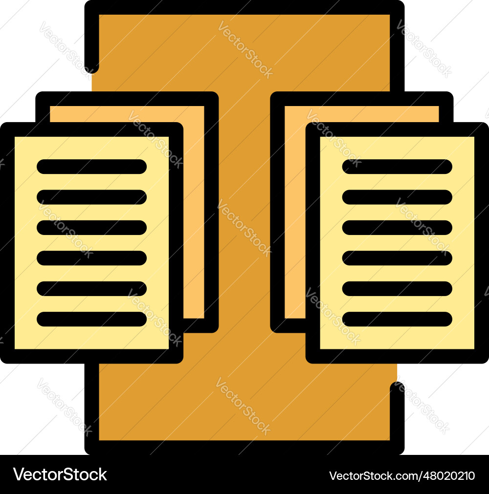 Copy document data icon flat vector image