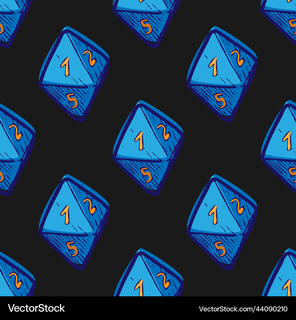 Dice d8 seamless pattern Dice d8 seamless pattern vector image