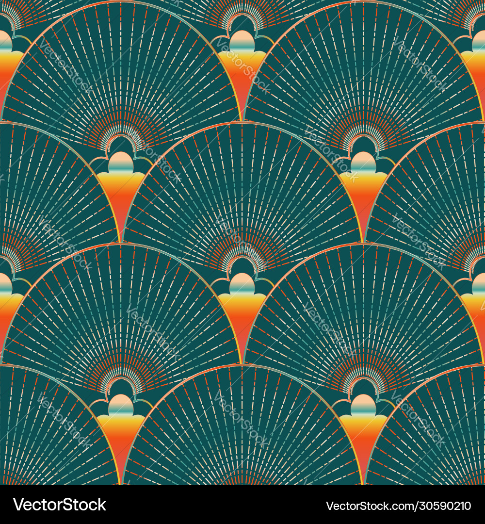 Golden Abstract Pattern - Lines & Shapes vector image