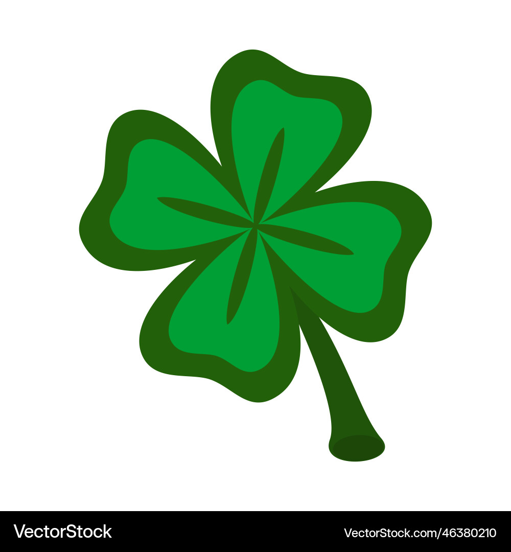 Green leaf clover stpatrick Royalty Free Vector Image