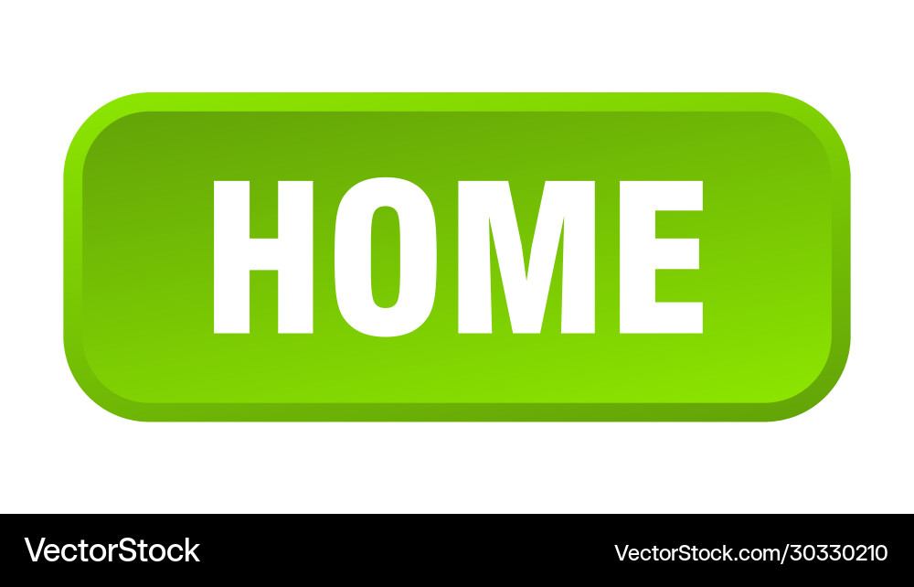 Home button square 3d push vector image