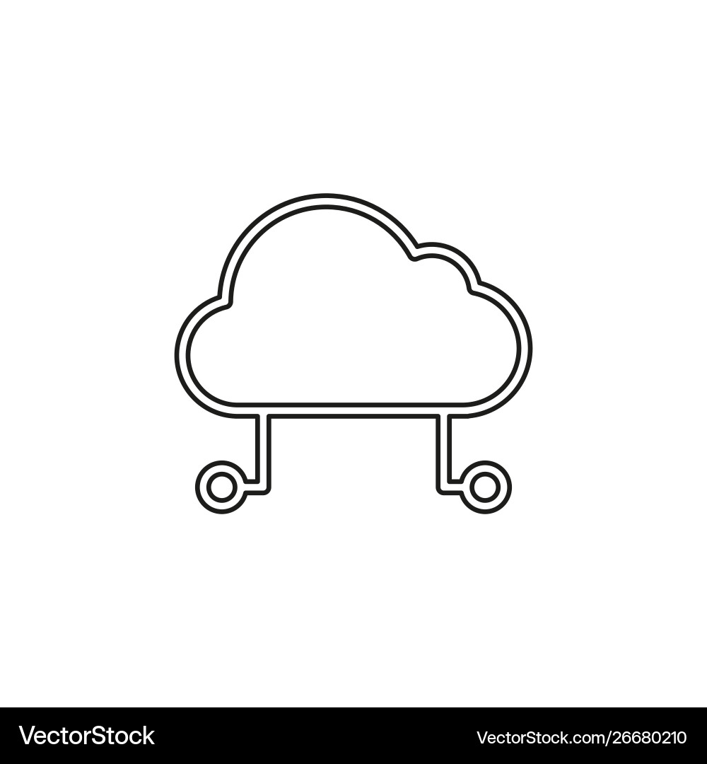 Hosting cloud icon computing technology Hosting cloud icon computing technology vector image