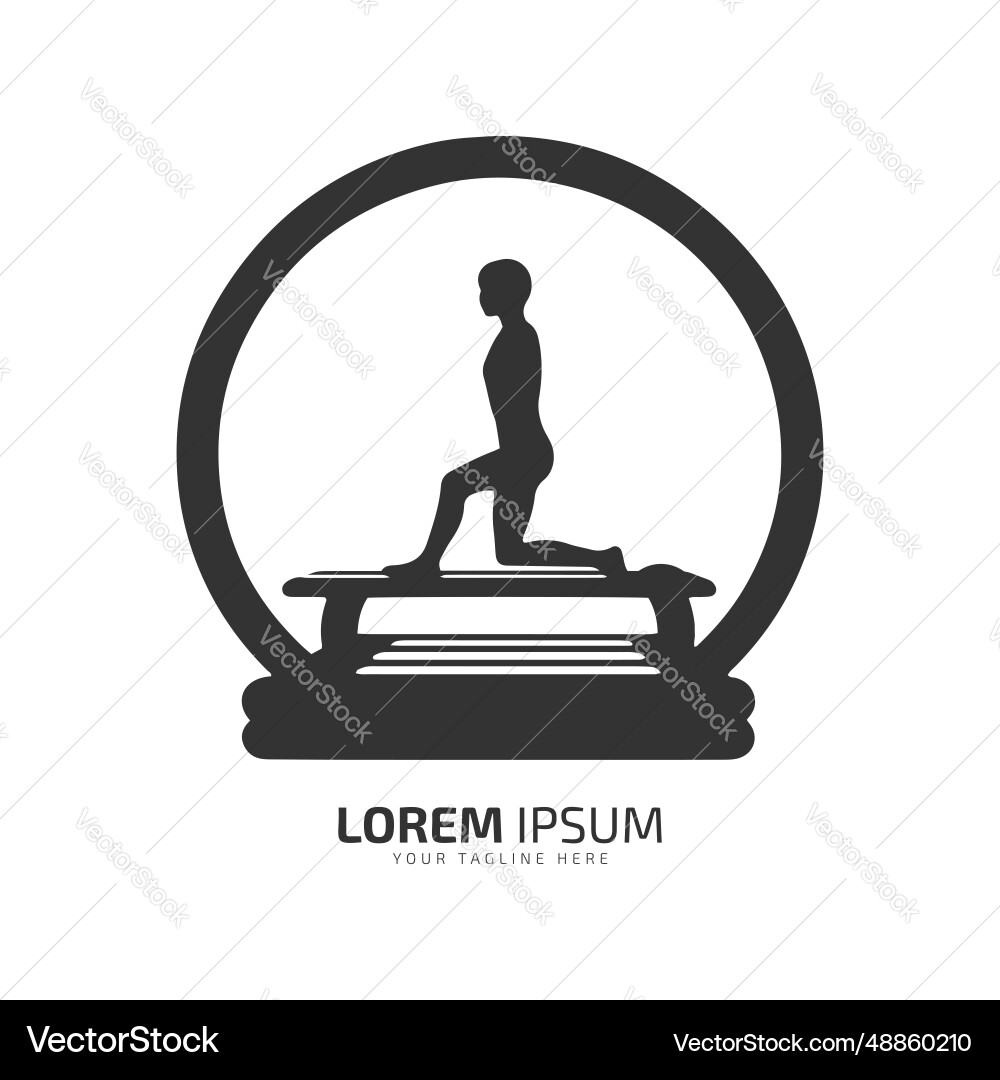 Minimal and abstract logo of exercise machine Minimal and abstract logo of exercise machine Vector Image