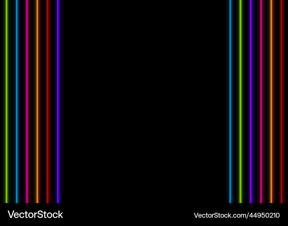 Neon Retro Lines Abstract Background Vector Image