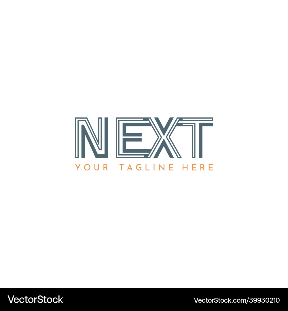 NEXT Logo - Growth & Innovation Vector Image