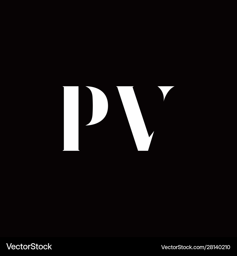 Pv-Logo-Buchstabe Vorlage Pv-Logo-Buchstabe Vorlage vektorbild