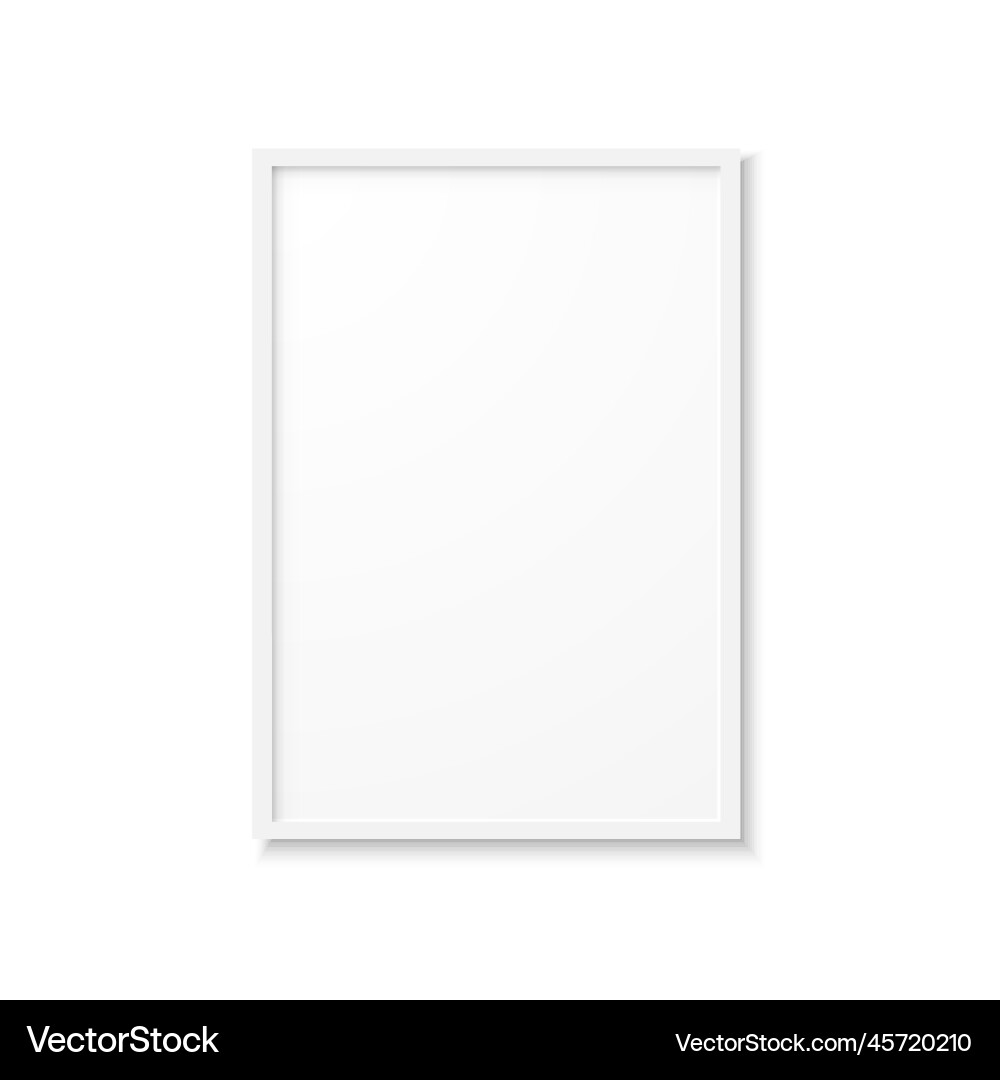 Realistic image frame with gray border and shadow Realistic image frame with gray border and shadow vector image