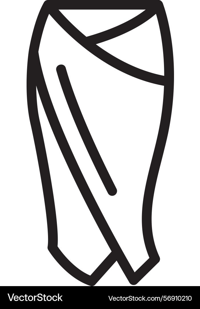 Sarong linear style icon design Vector Image