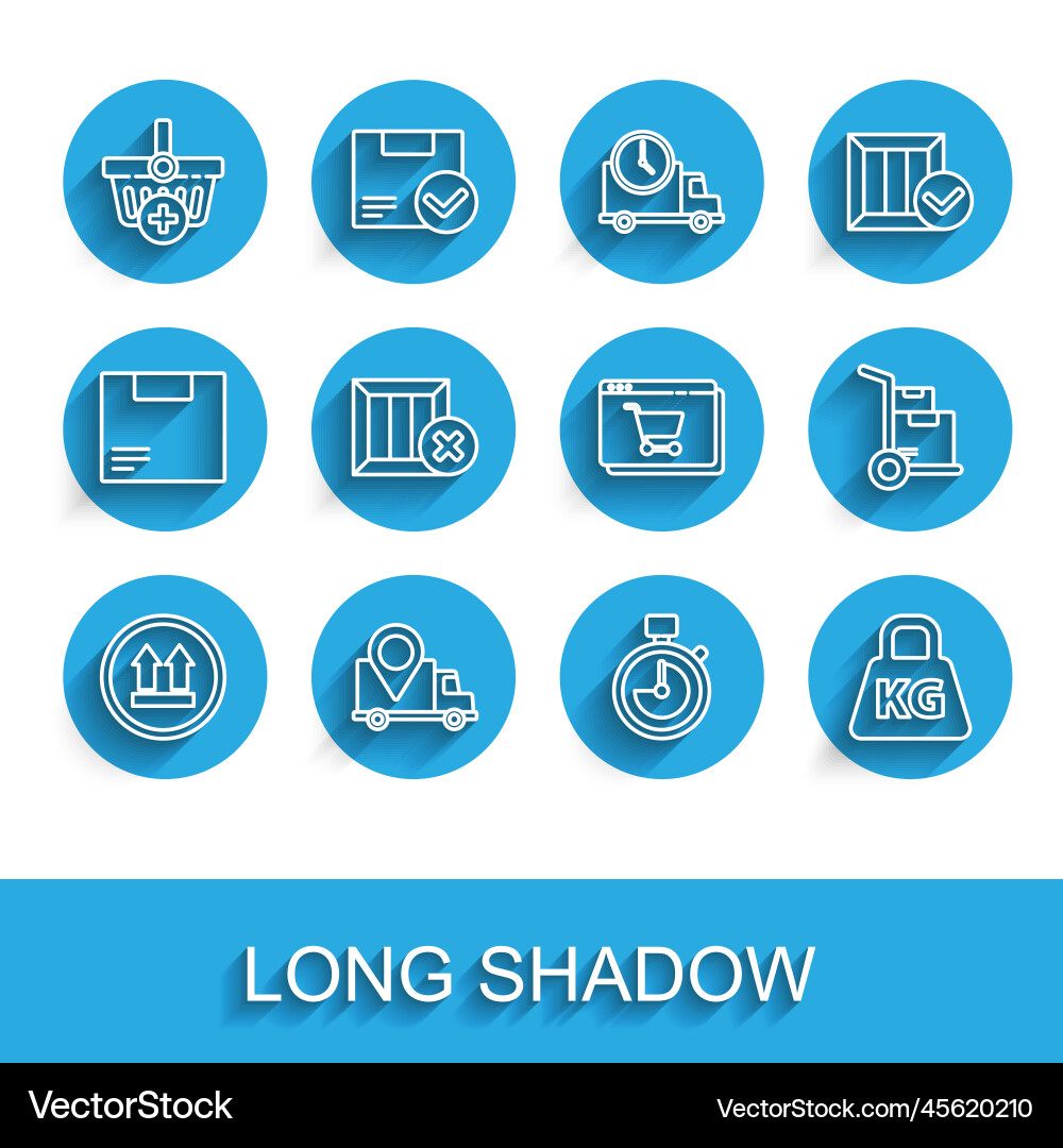 Set line this side up delivery tracking add Set line this side up delivery tracking add Vector Image