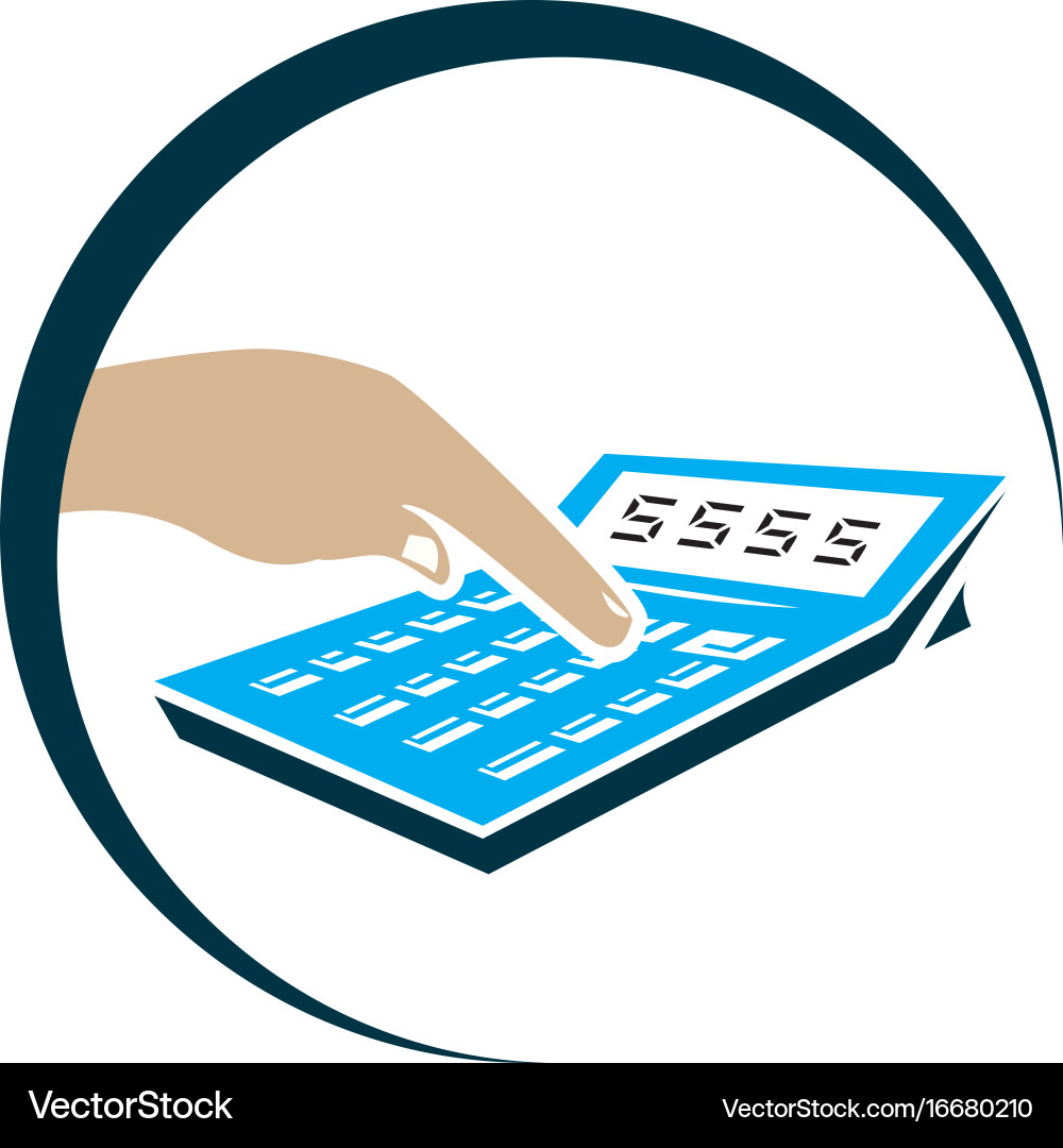 Using calculator icon Vector Image
