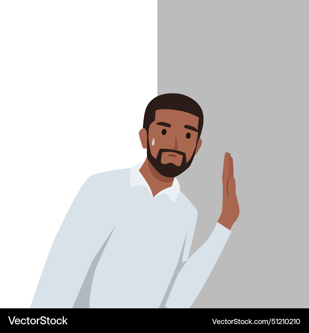 Young man eavesdropping ear hand listen overhear Young man eavesdropping ear hand listen overhear vector image