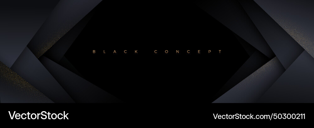 Abstract Layered Black Background Vector Image