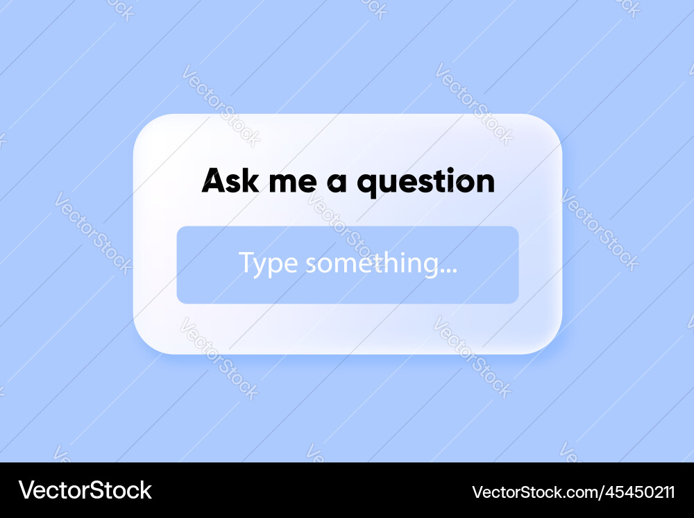 Ask me a question in 3d design form Ask me a question in 3d design form vector image