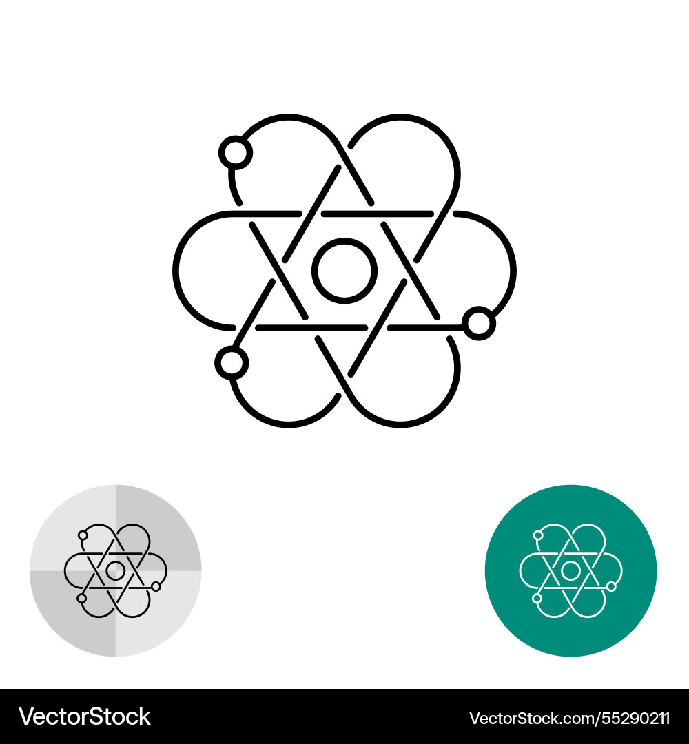 Atom Structure Line Icon vector image