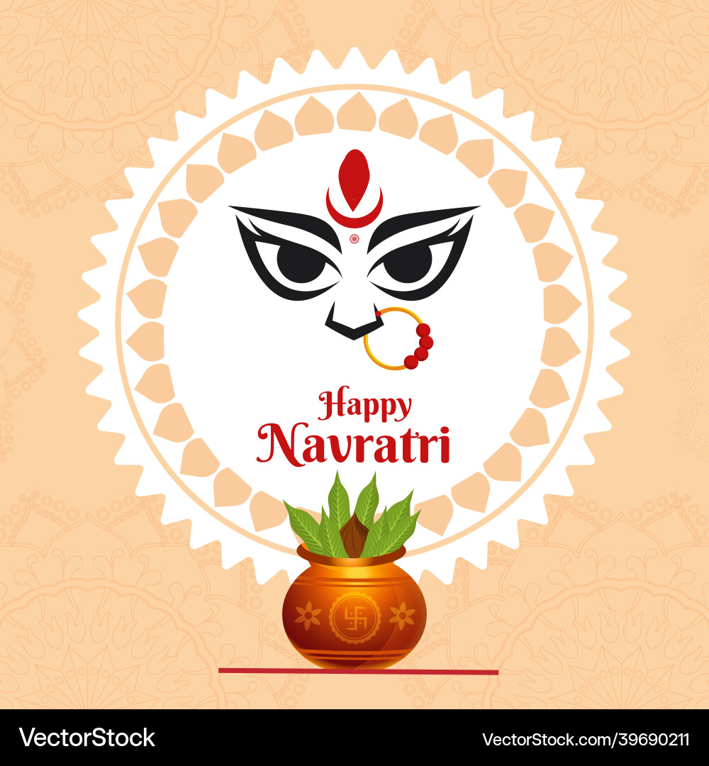 Banner design of happy navratri Banner design of happy navratri vector image