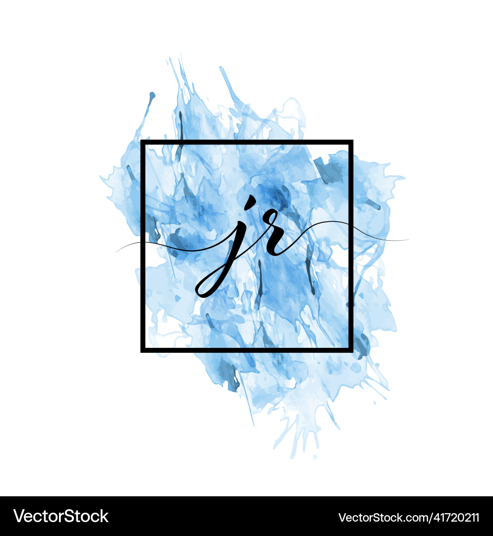 Calligraphic lowercase letters j and r Calligraphic lowercase letters j and r vector image