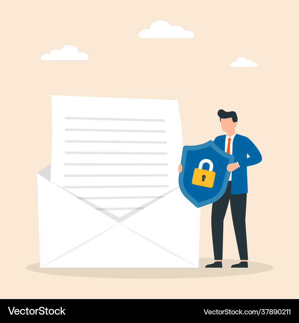 Concept encryption emails internet data Vector Image