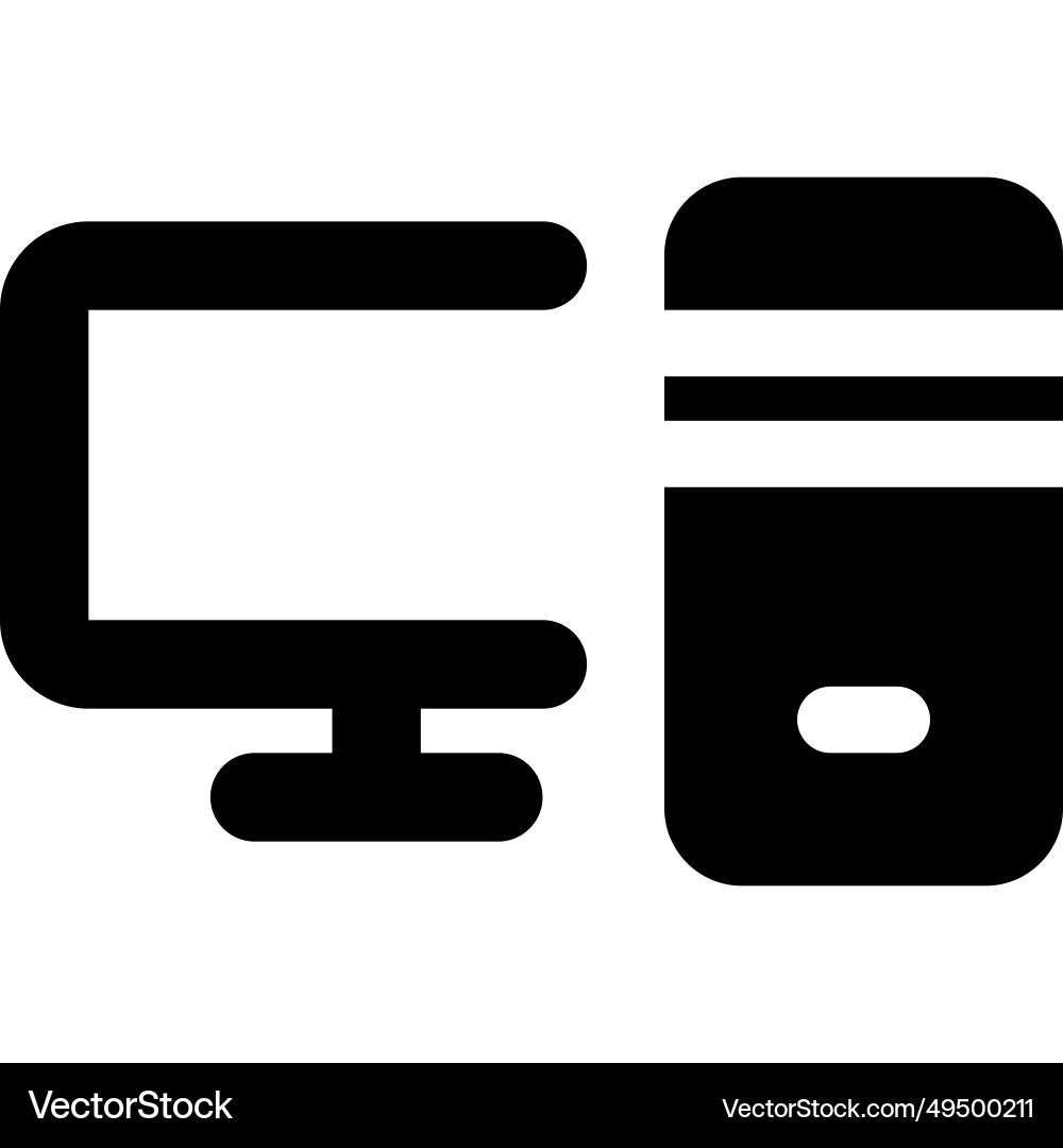 Crucial hardware for processing data in computers vector image