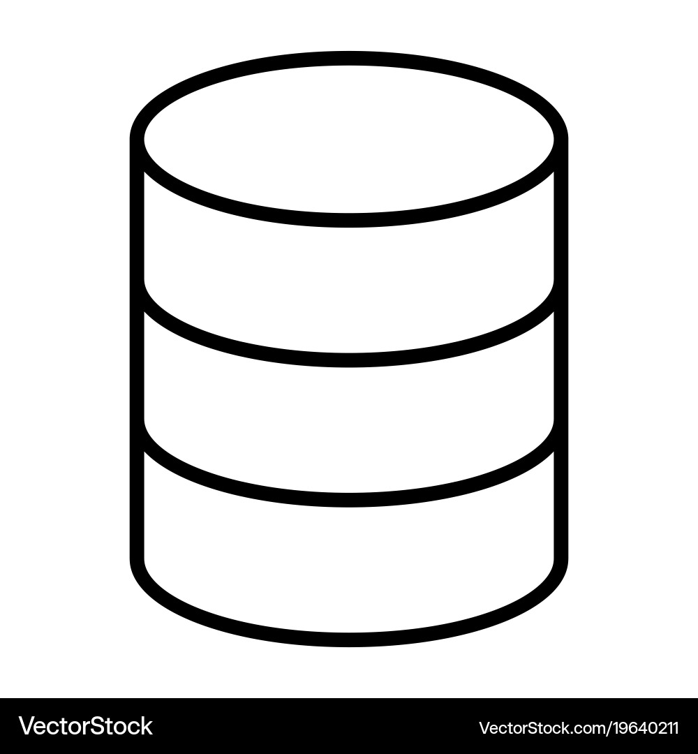 Database line icon simple minimal 96x96 pictograph Vector Image