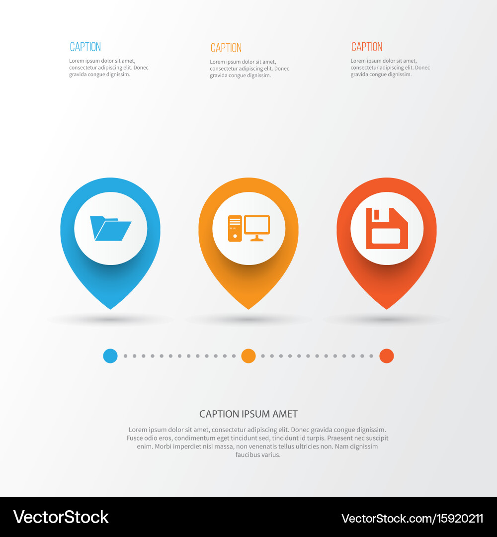Digital icons set collection of diskette vector image