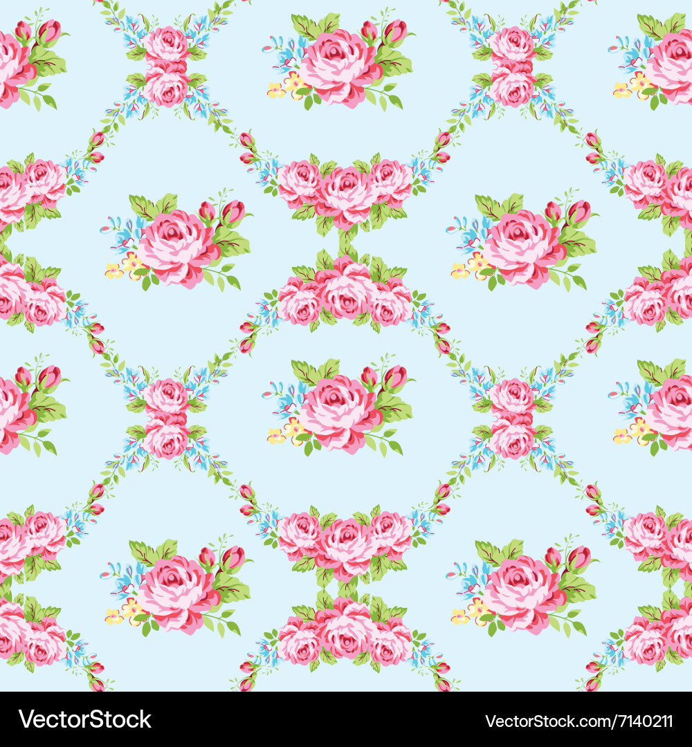 Elegant Pink Rose Pattern vector image
