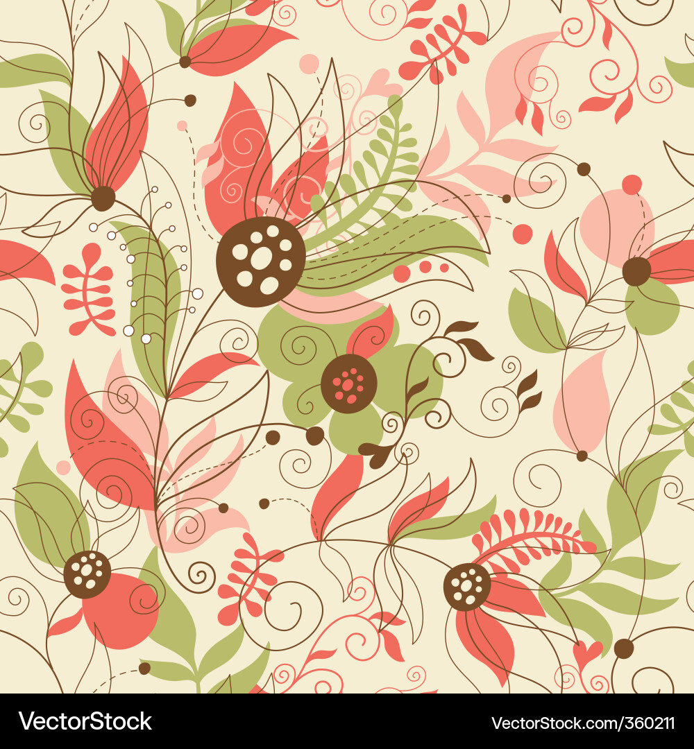 Floral Seamless Pattern vector image