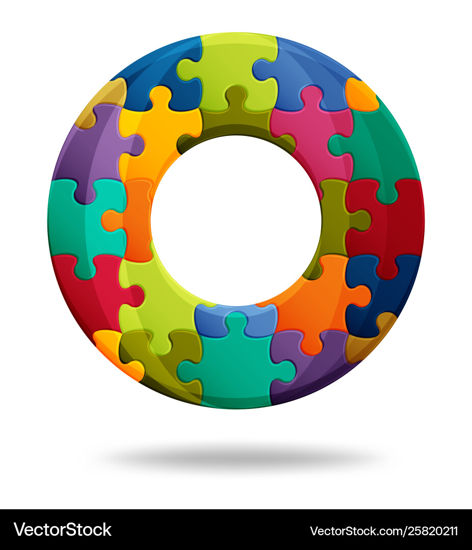 Jigsaw puzzle background with many colorful pieces Vector Image