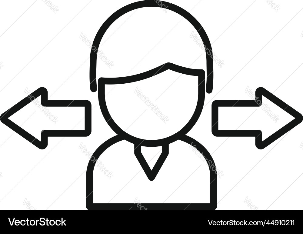 Man interaction icon outline digital Man interaction icon outline digital vector image