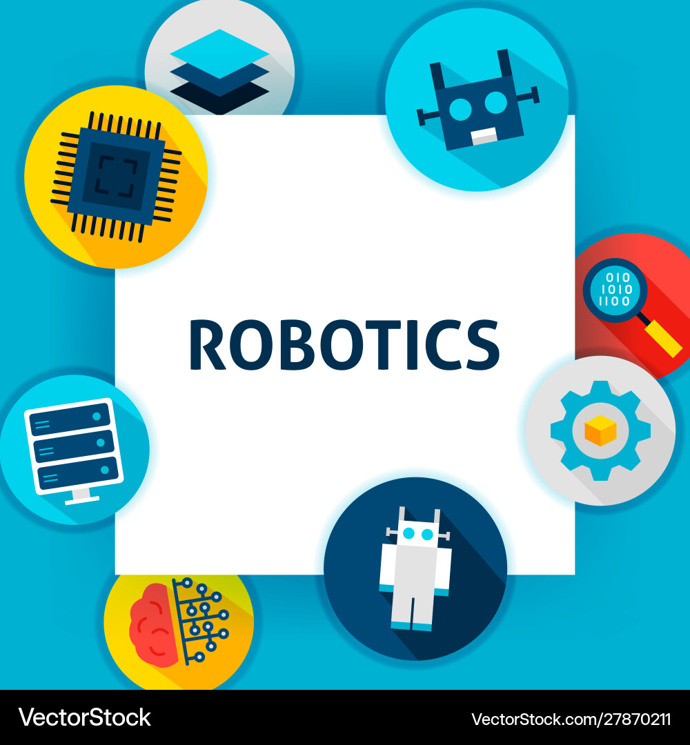 Robotics tech template Robotics tech template vector image