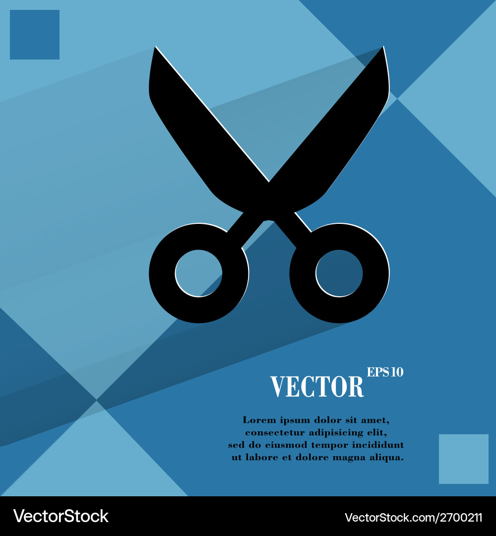 Scissors flat modern web design vector image