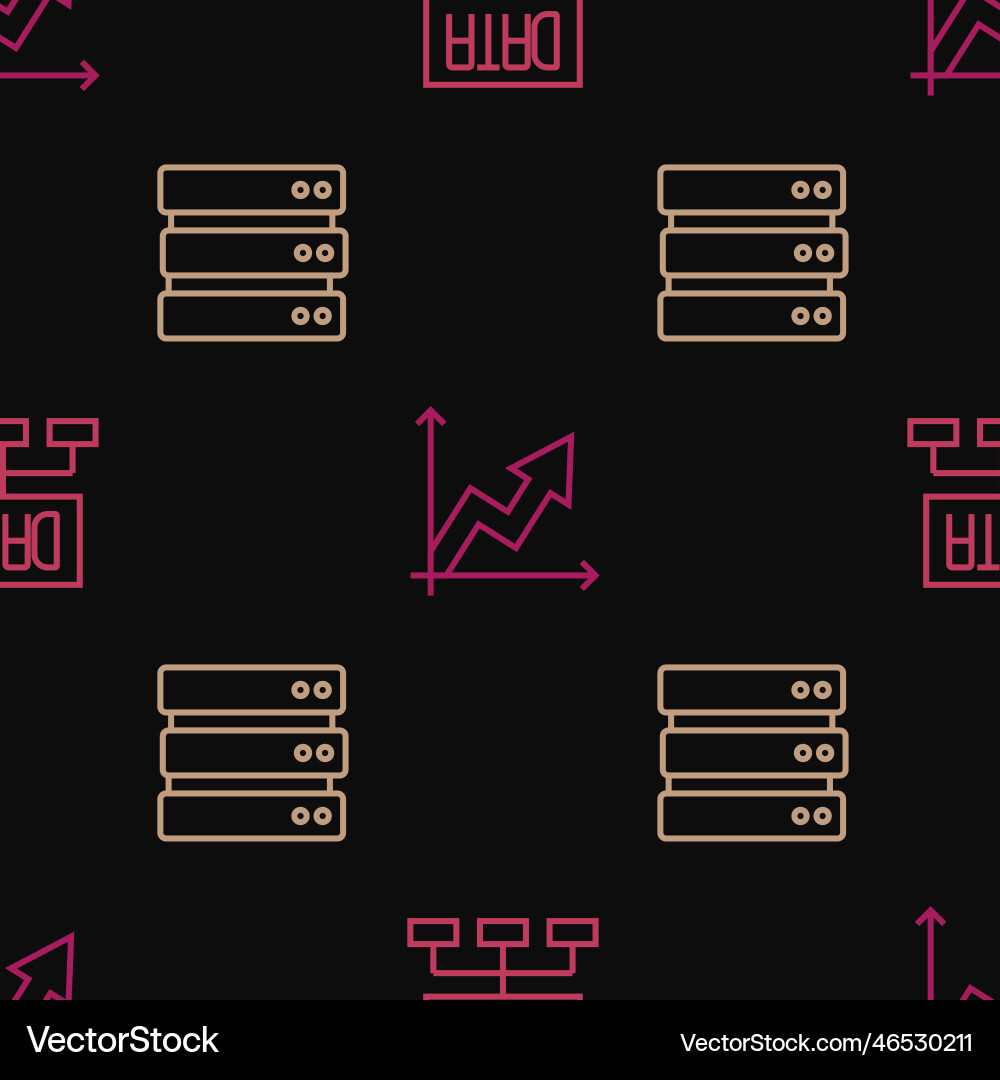 Set line data analysis server and financial vector image
