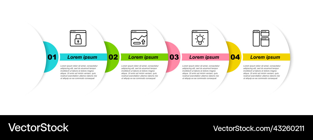 Set line secure your site with https ssl Set line secure your site with https ssl Vector Image