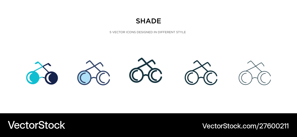 Shade icon in different style two colored vector image