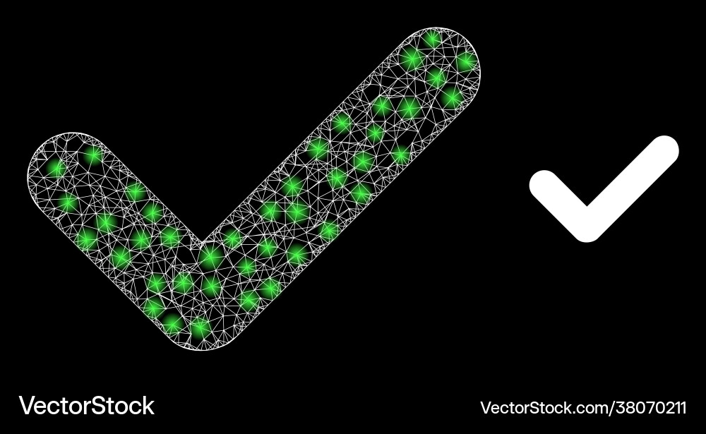 Shiny network valid with color lightspots vector image